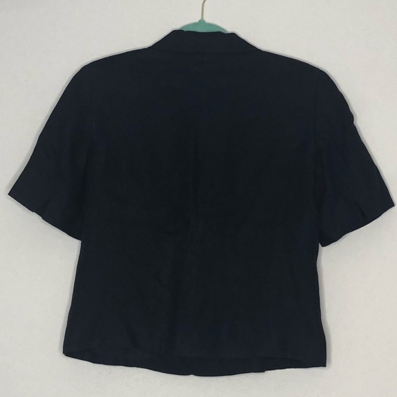 Talbots black short sleeve button down suit jacket - Picture 3 of 3